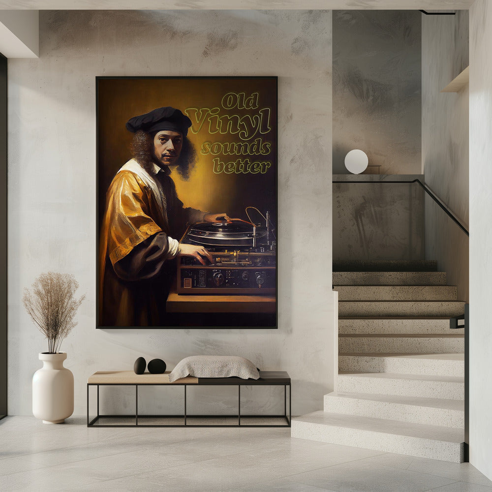 Oud vinyl klinkt beter | Poster