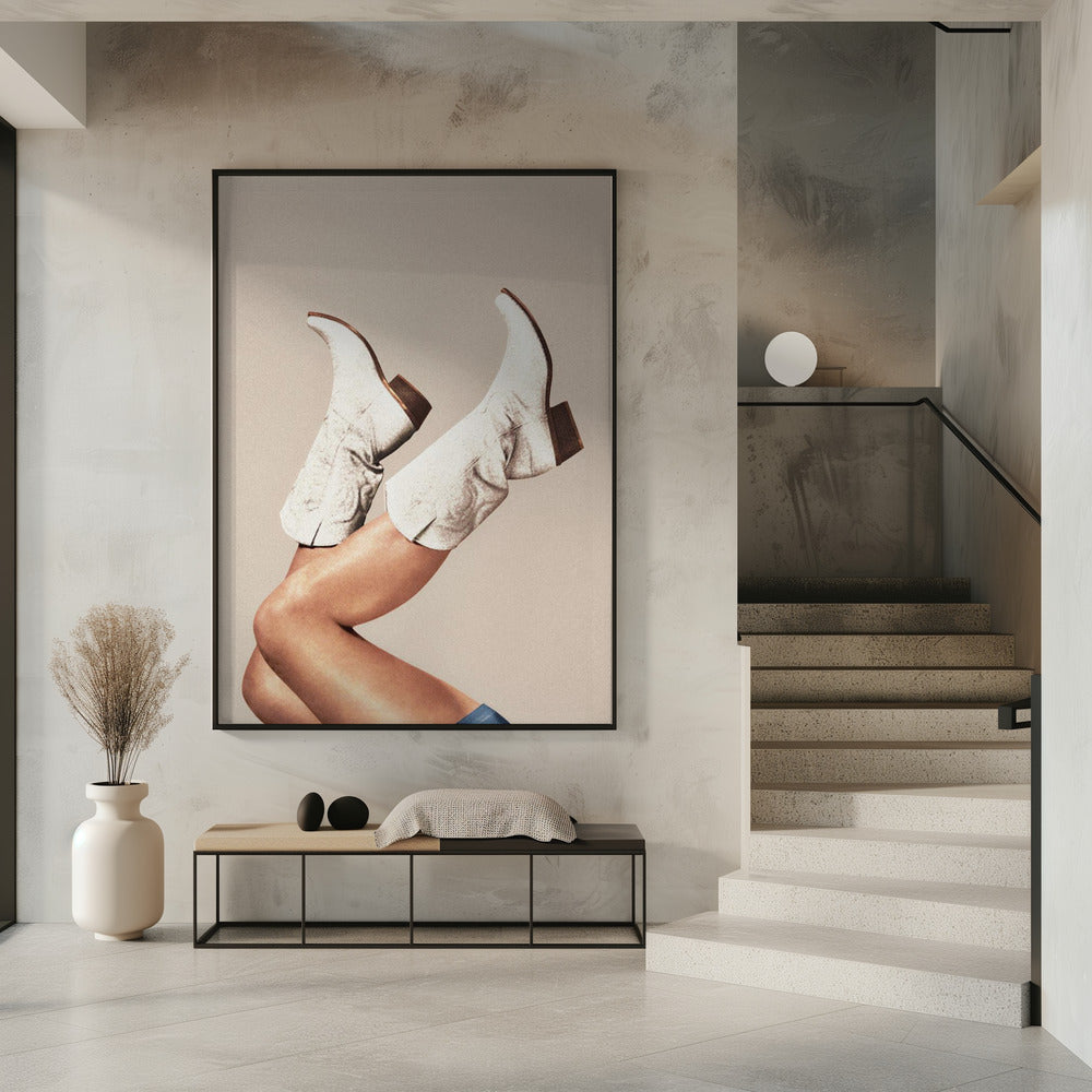Deze laarzen - Neutraal / Beige | Poster
