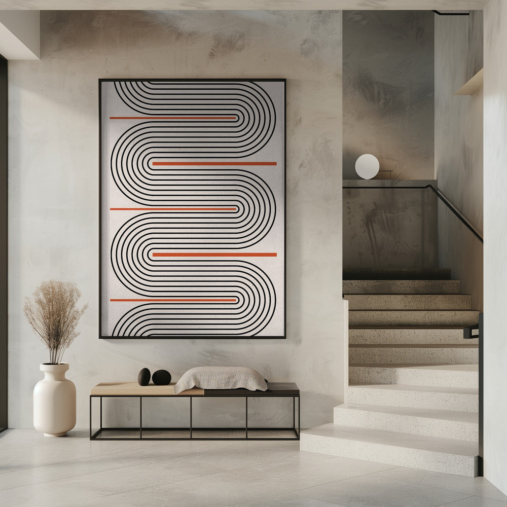 Curved Rhythm Lines | Poster