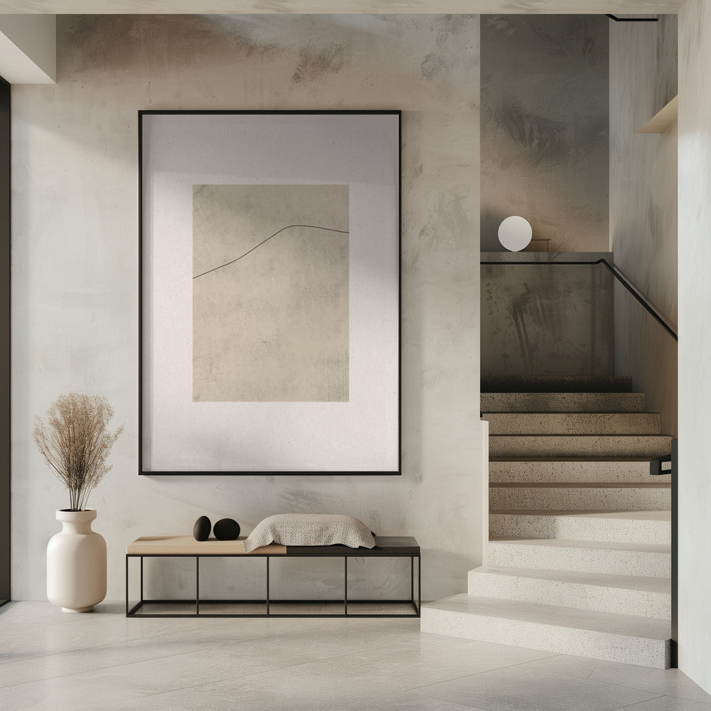 Line on Whispered Beige | Poster