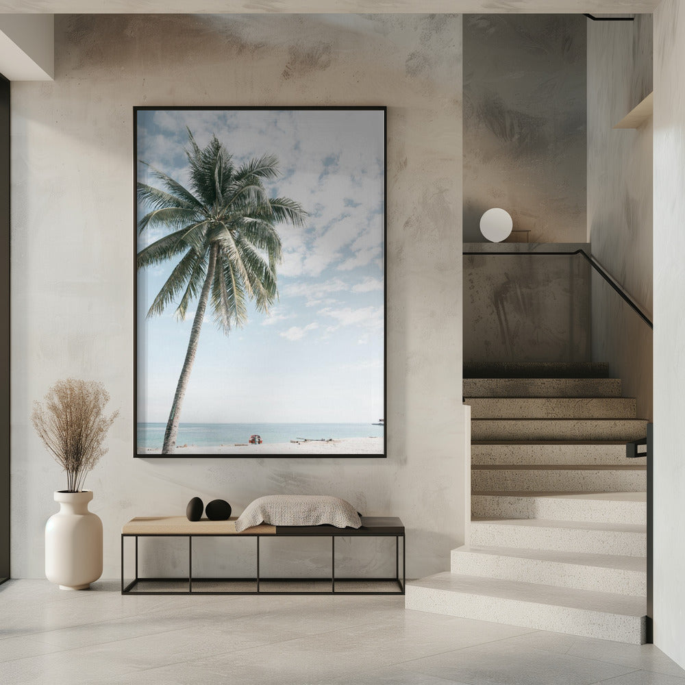 Palmboom op het strand 2 | Poster