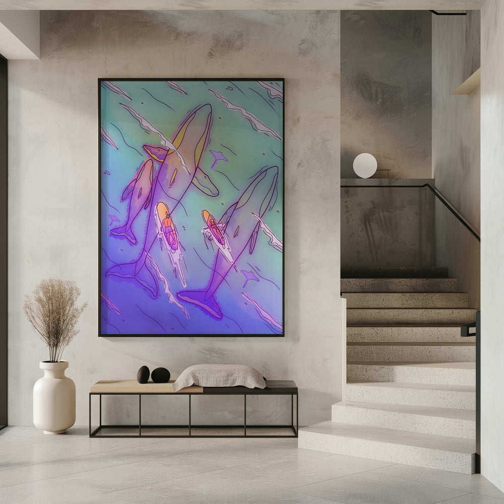 Surfen met de walvissen | Poster