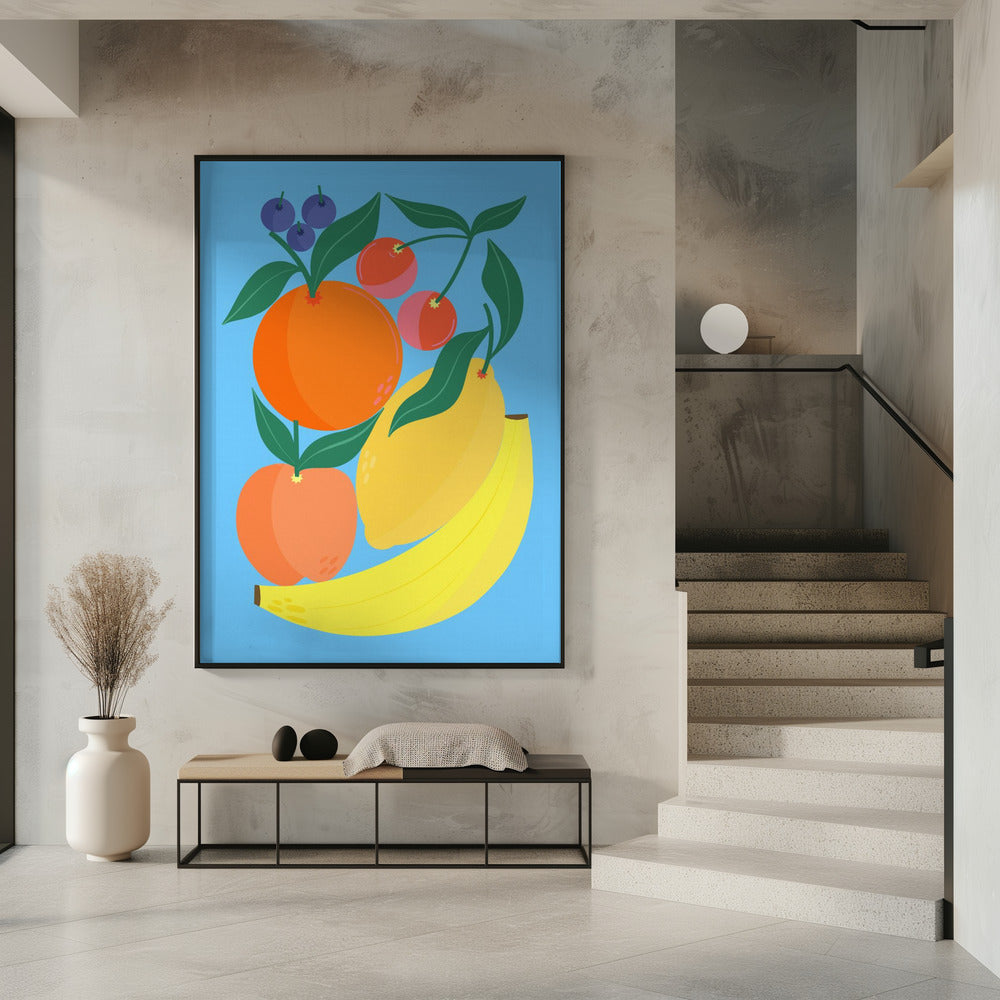 Gestapeld fruit | Poster