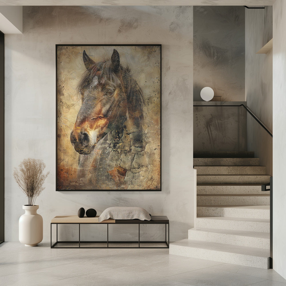 Paardenillustratie 09 | Poster