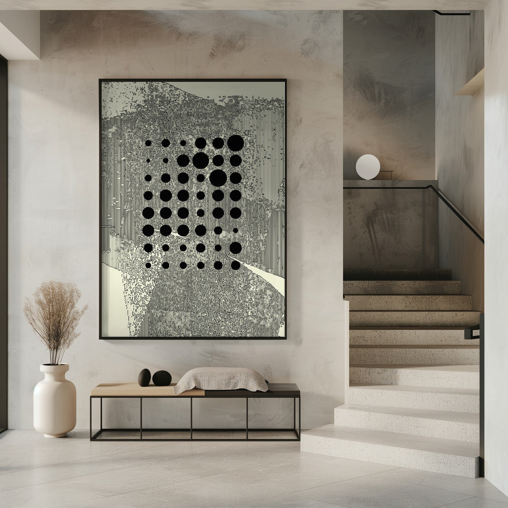 Zwarte geometrische cirkels | Poster
