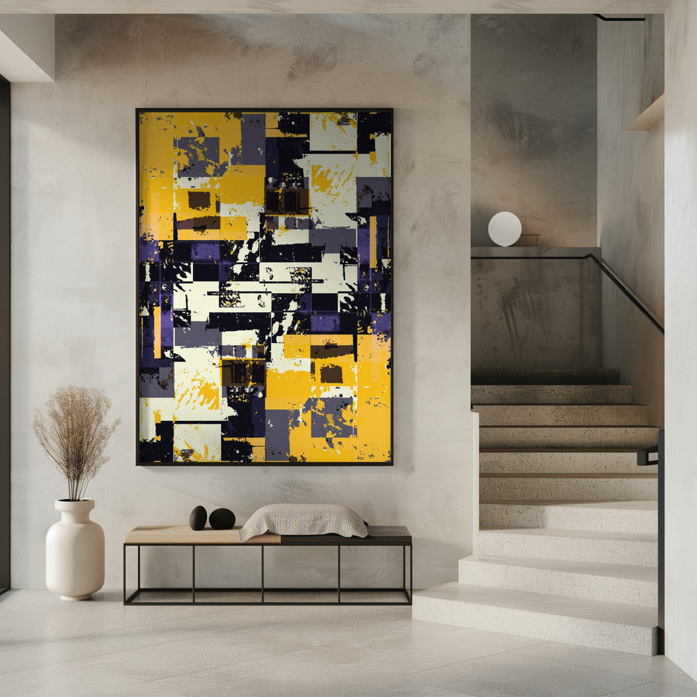 Geometrische vormen en felle kleuren | Poster