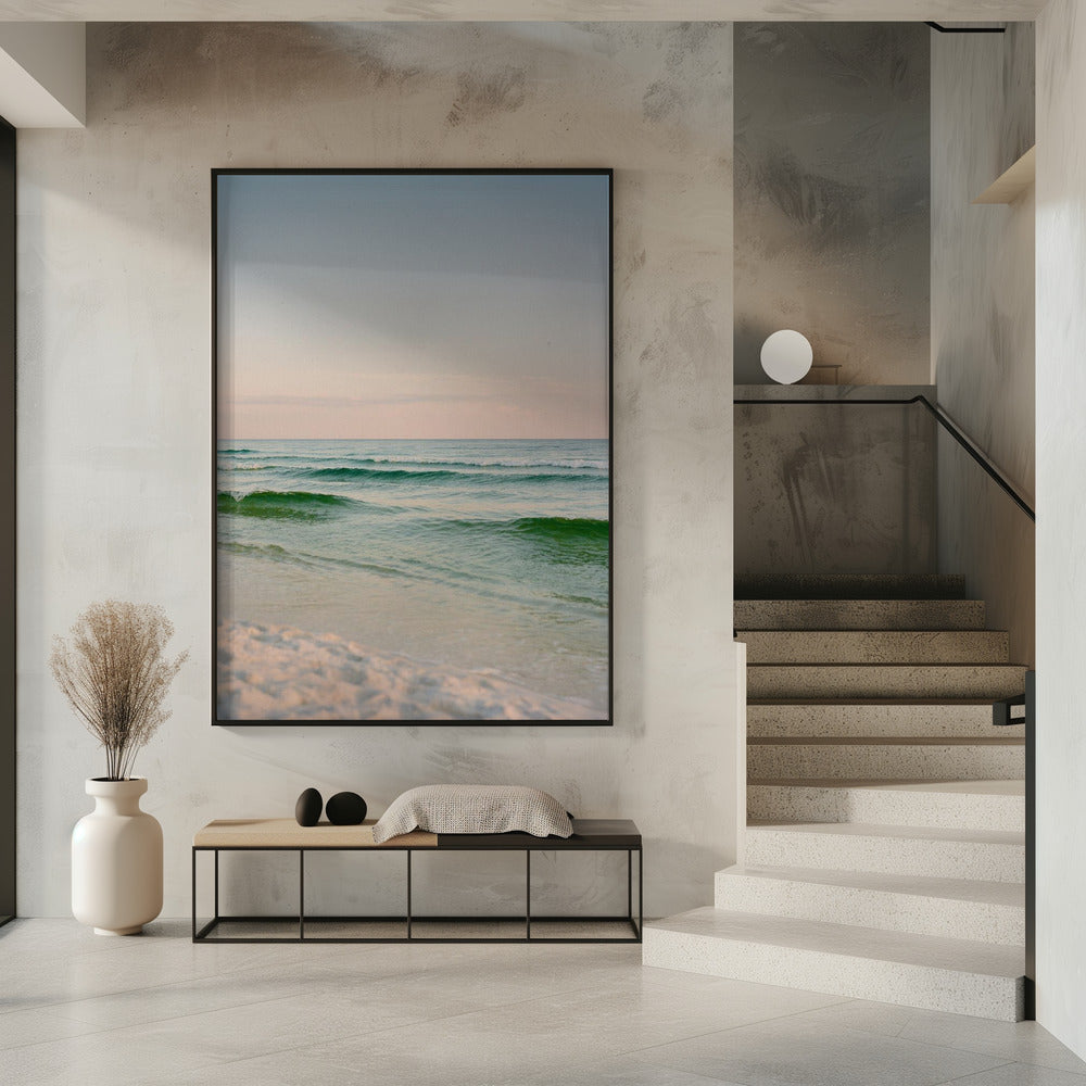 Pastel Oceaan Zonsondergang V | Poster