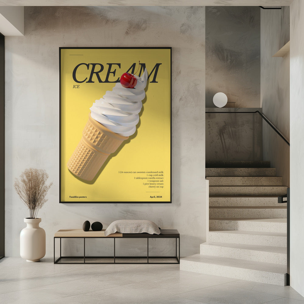 Kers op de taart ijs | Poster