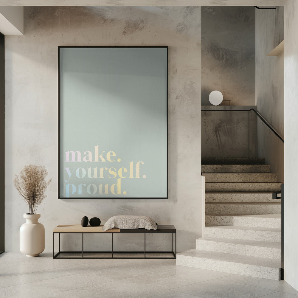 Maak jezelf trots citaat Mint en verloop | Poster