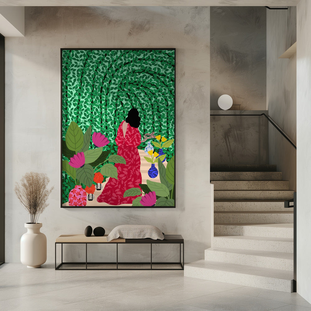 Girl At Her Garden | Poster
