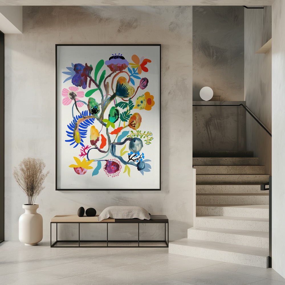 9933x14043 DIN 115 Abstract Bloemen | Poster