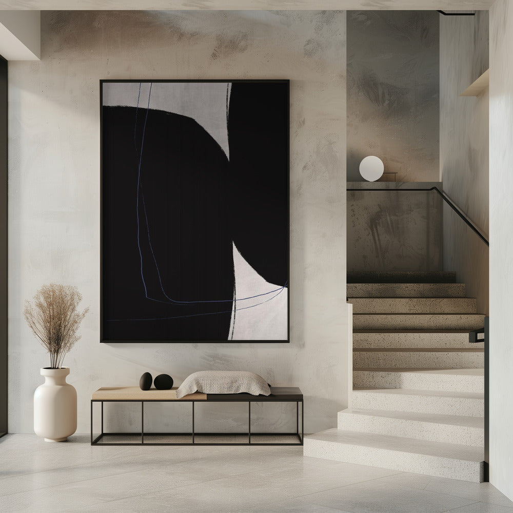 Zwart-witte geometrische vormen | Poster