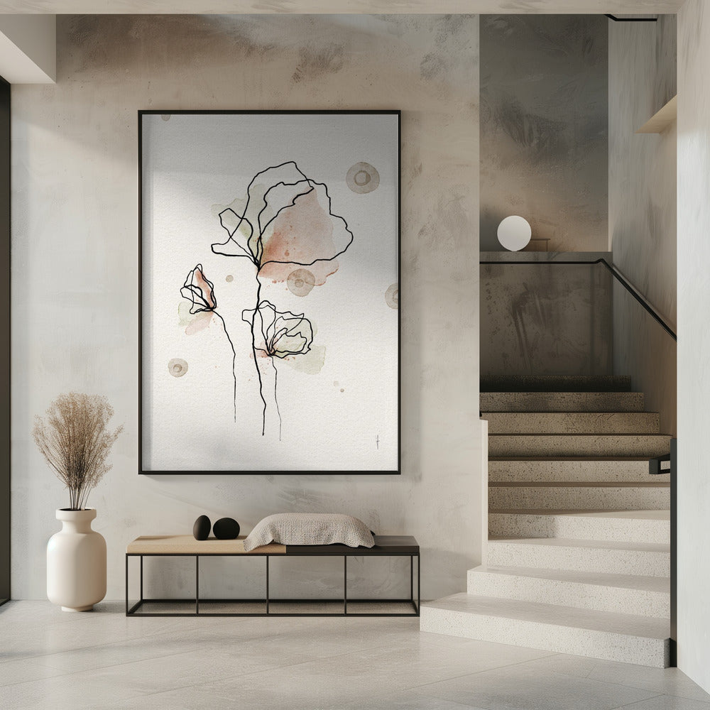 Grillige bloemen | Poster