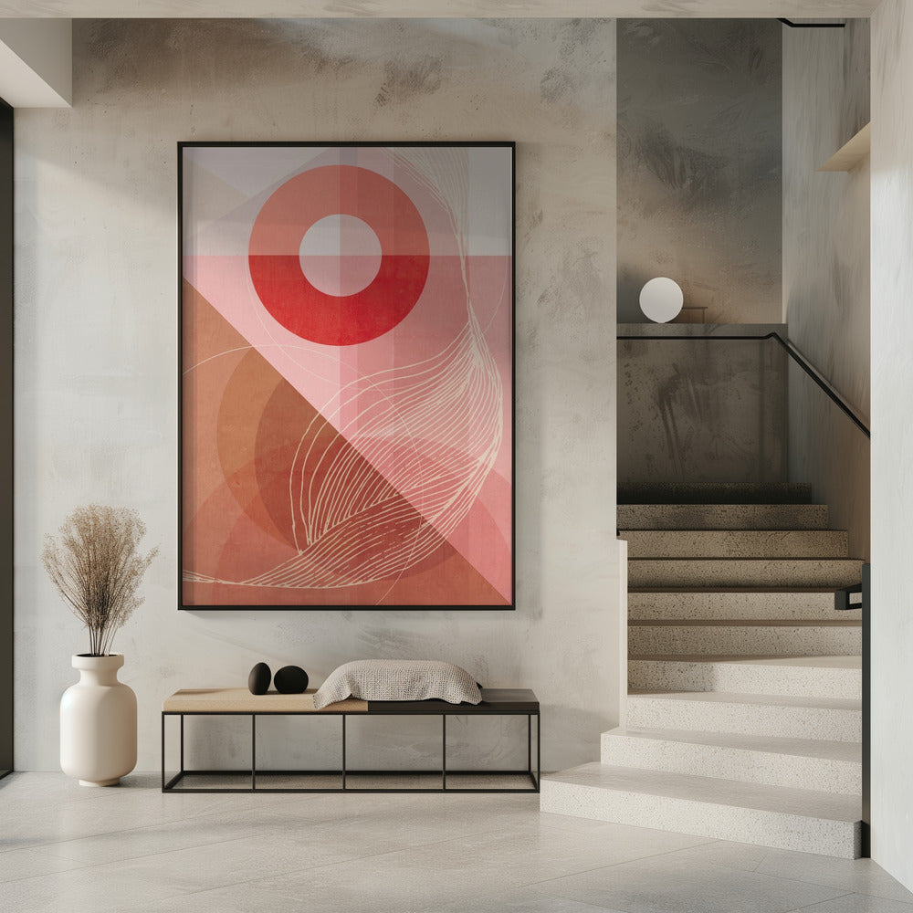 Abstract Boven de berg | Poster