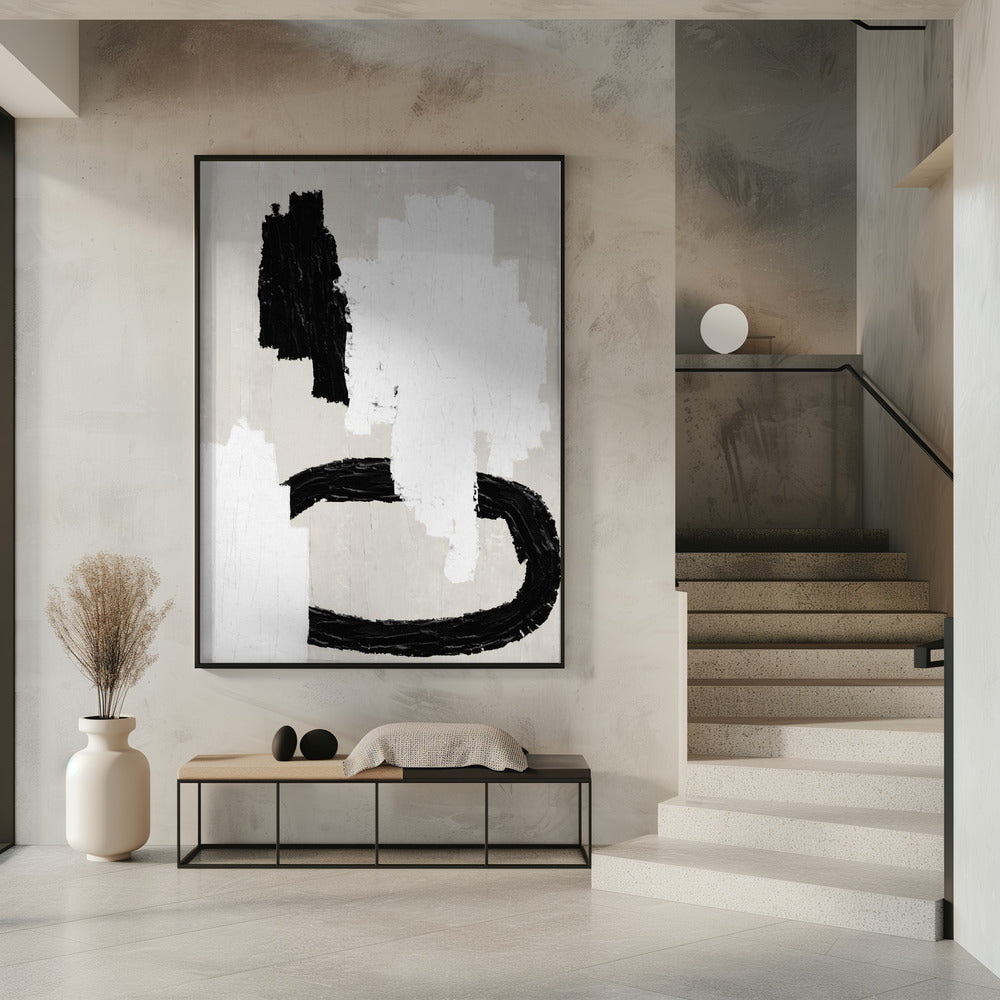 Monochrome strepen | Poster