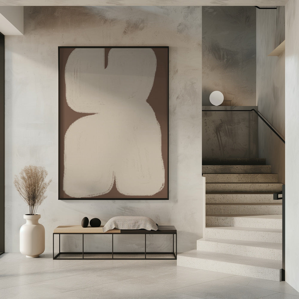 Gebogen abstractie | Poster