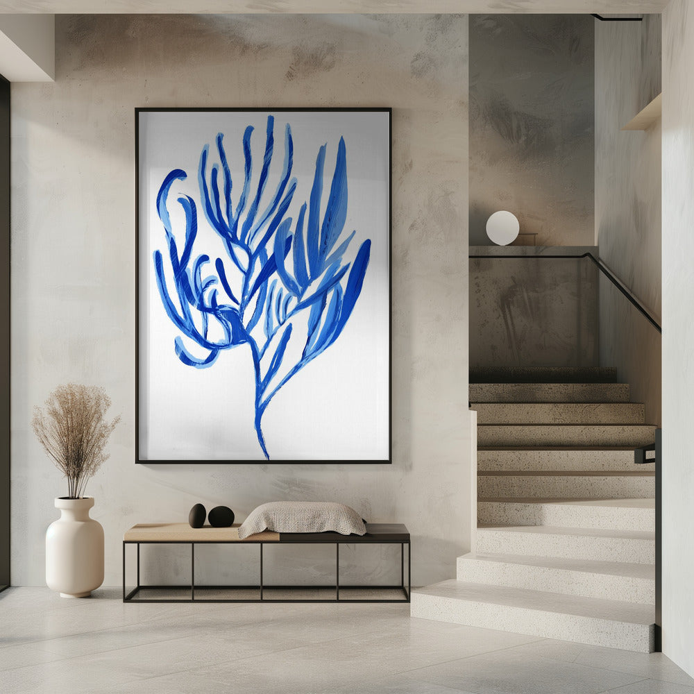 Blauwe waterplant poster 4 | Poster