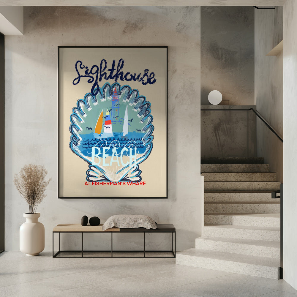 Poster van Lighthouse Beach | Poster