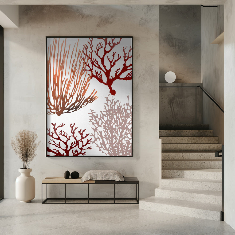 Roze en rood zeekoraal | Poster