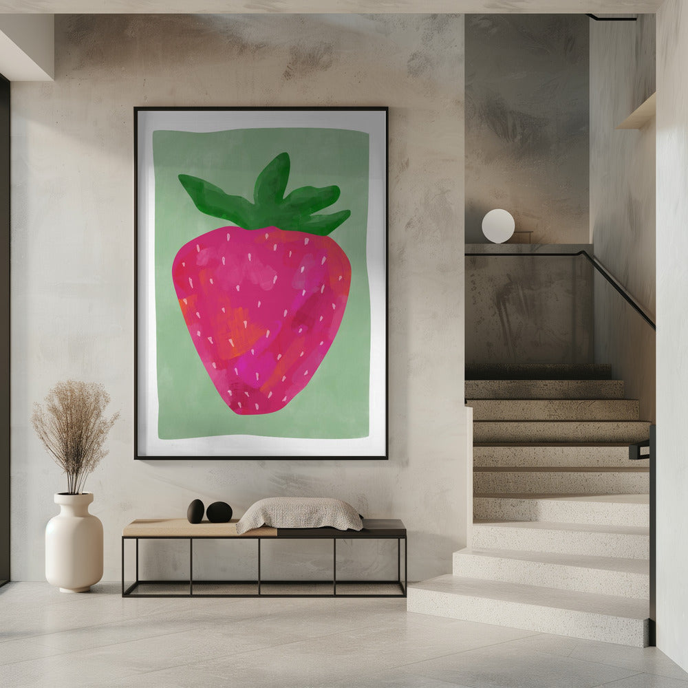 Levendige aardbei | Poster