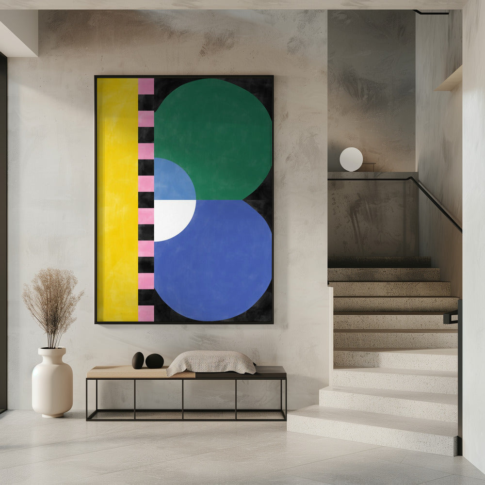 Kleurrijke geometrieblokken en vormen | Poster