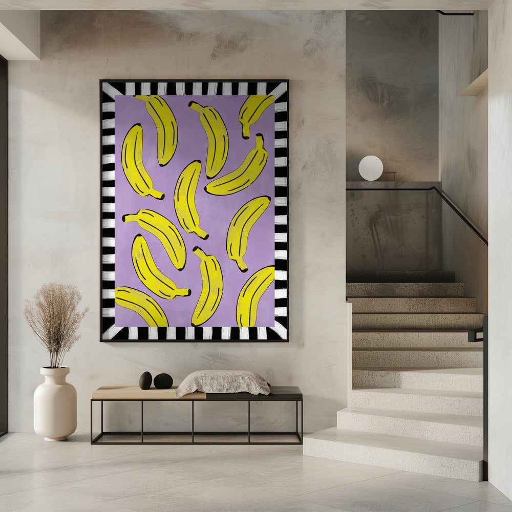 Gele bananen abstract | Poster