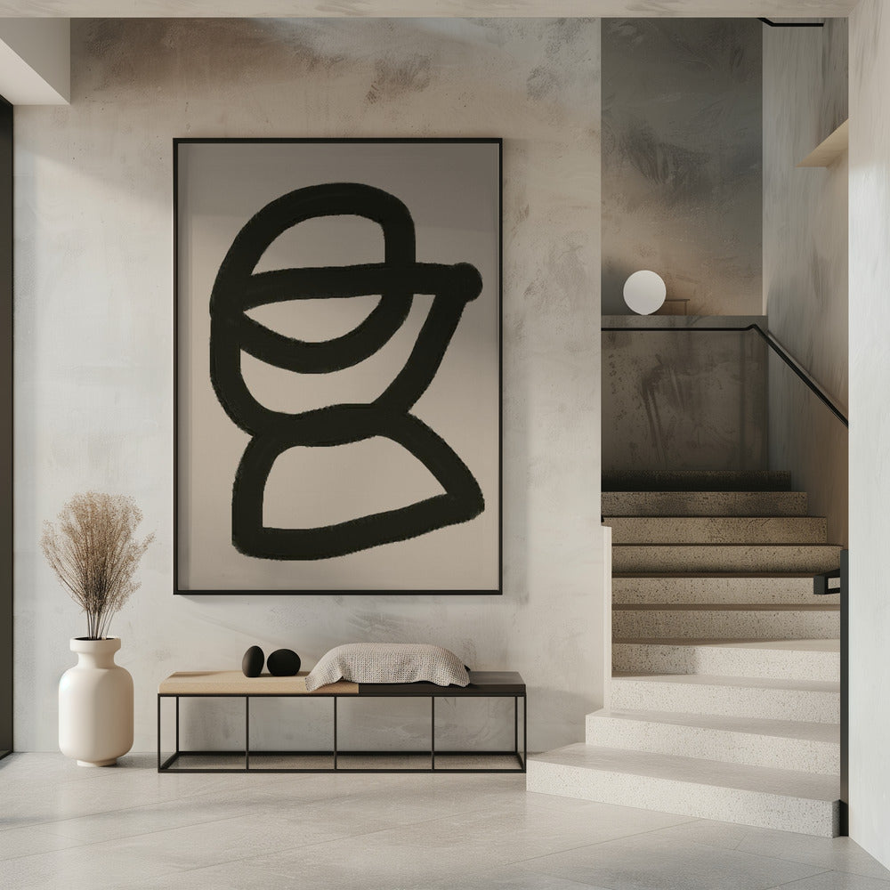 Gedurfde abstracte vorm | Poster