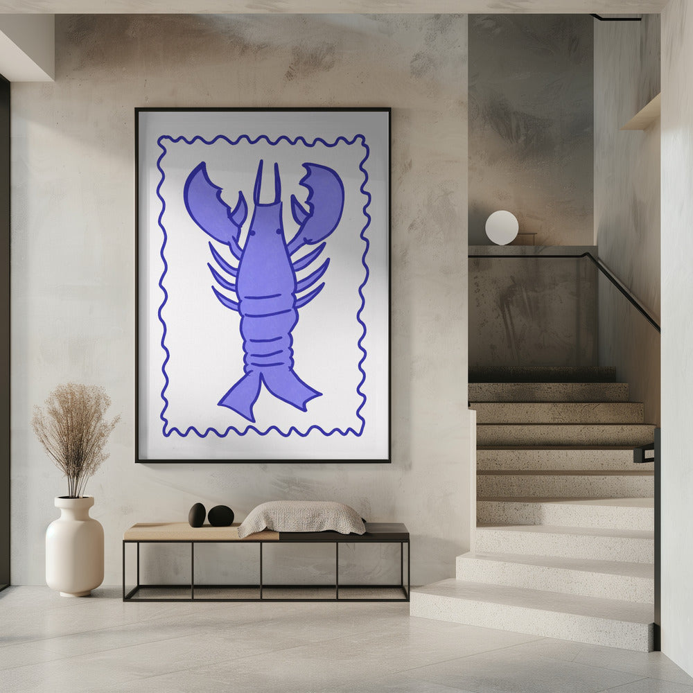 Purple Lobster Stamp | Poster