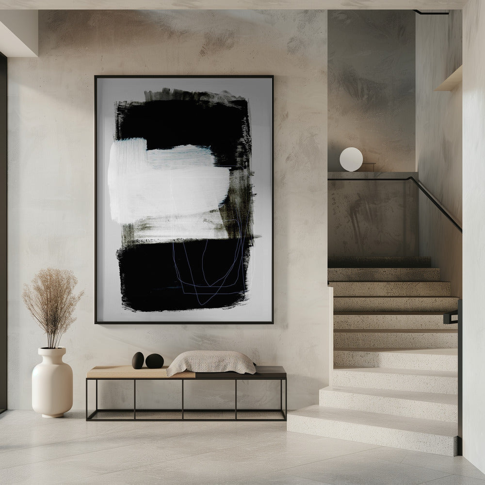 Abstracte penseelstreken 130 | Poster