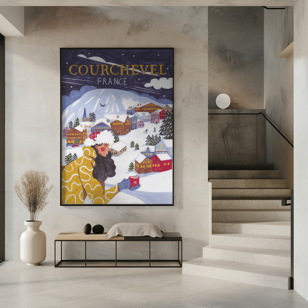 Reisposter vrouw in Frankrijk, Courchevel | Poster