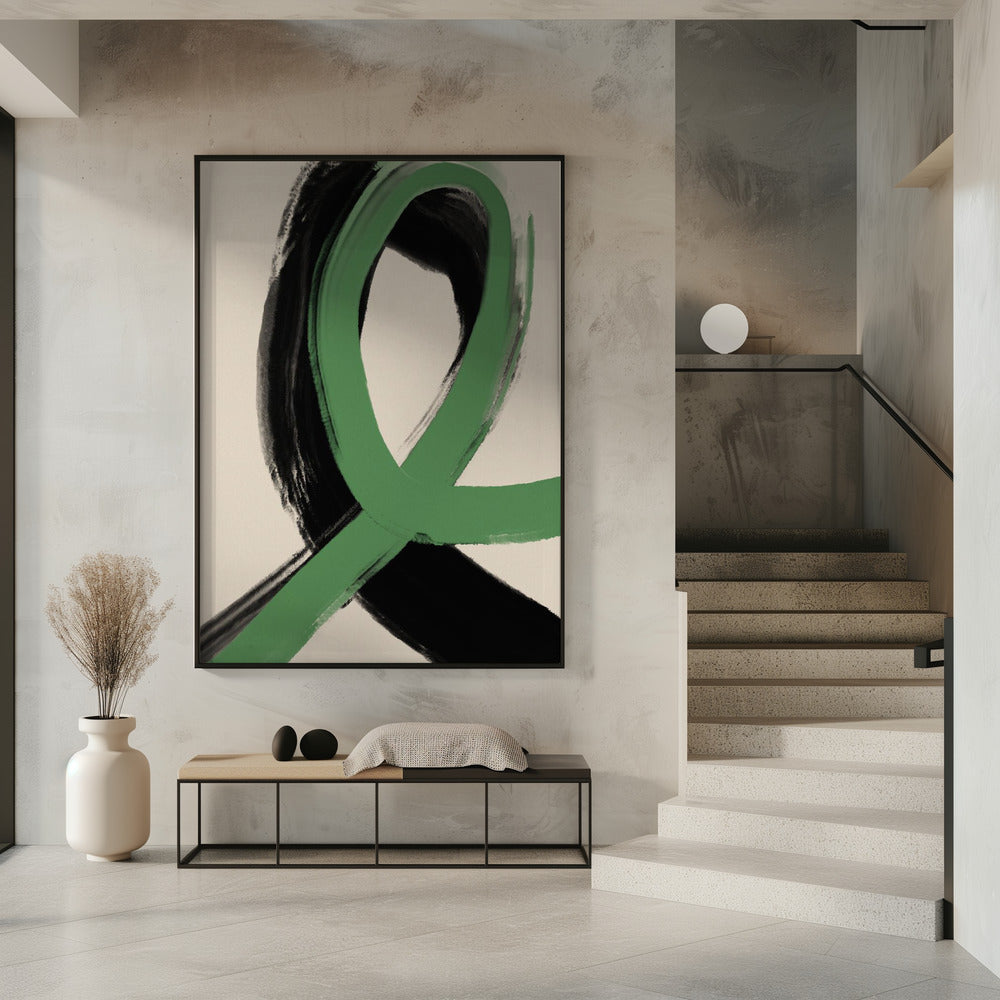 Groene lintstroom | Poster