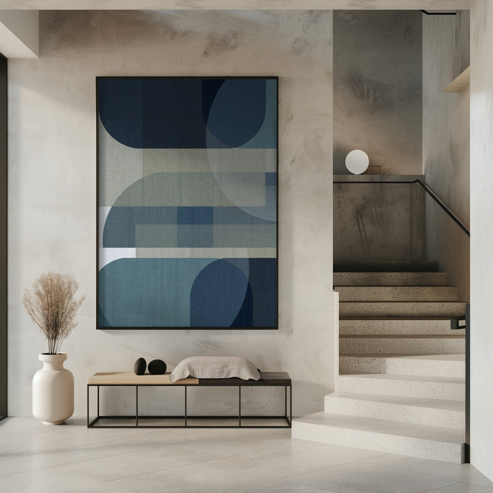 Woven Blue Layers 3 | Poster