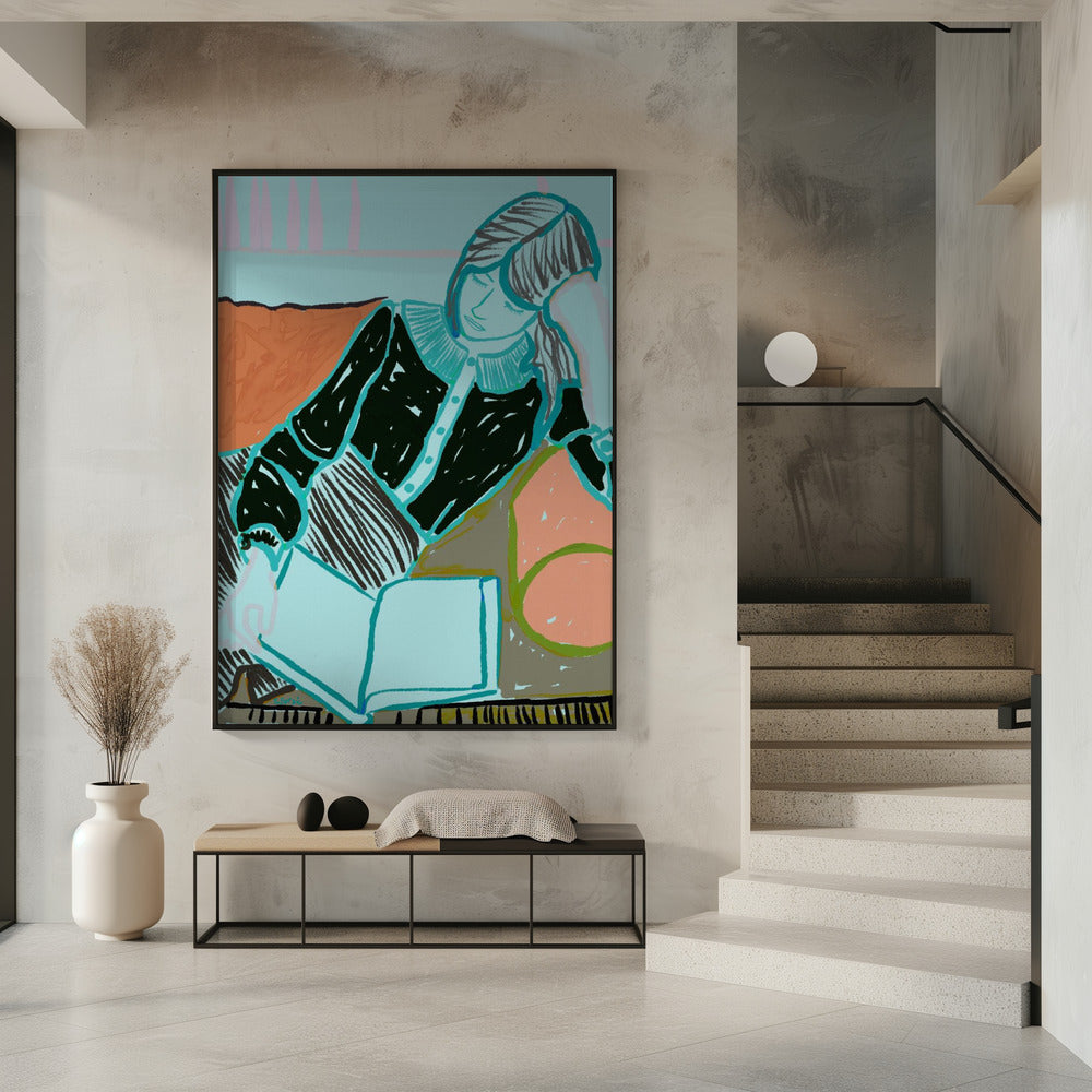 Lezende dame | Poster