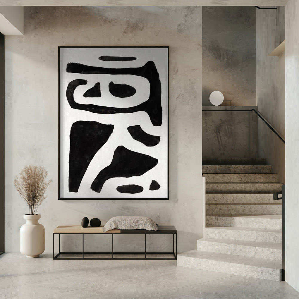 Zwart-wit abstract | Poster