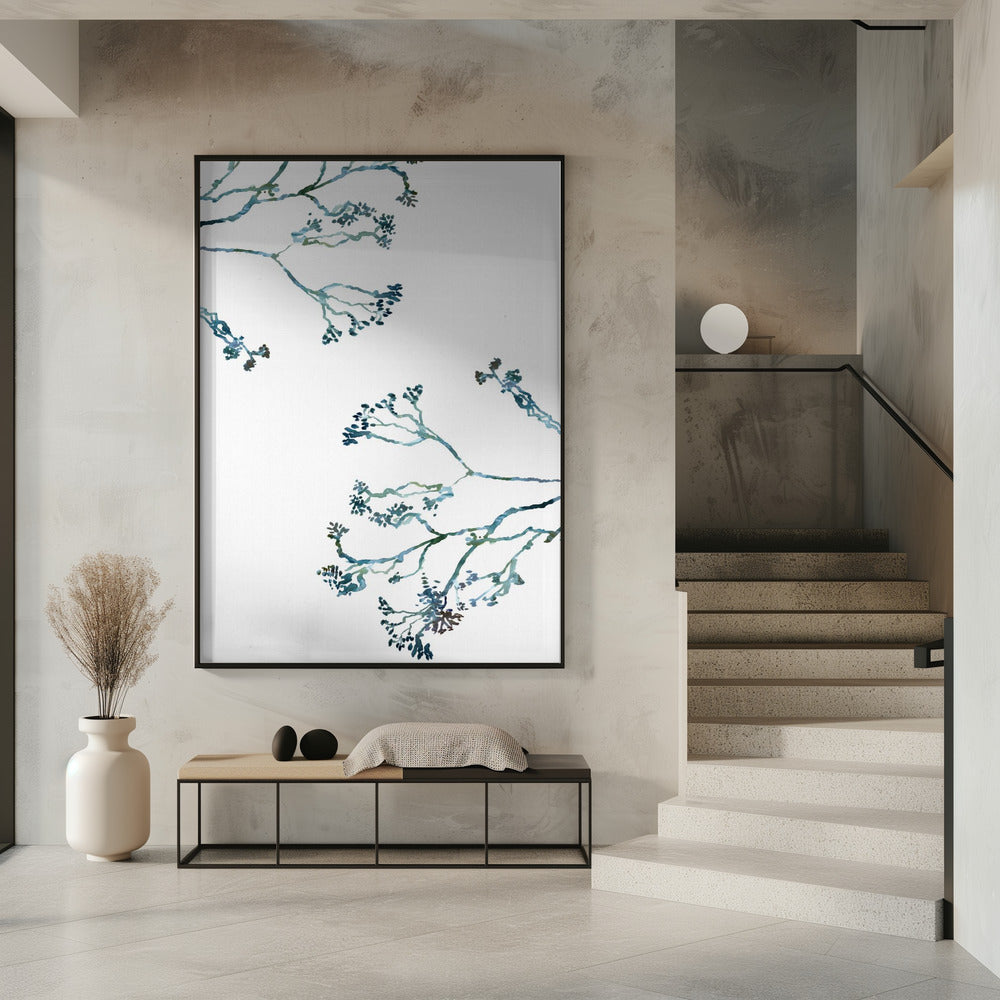 Delicate Blue Flowers 1 | Poster