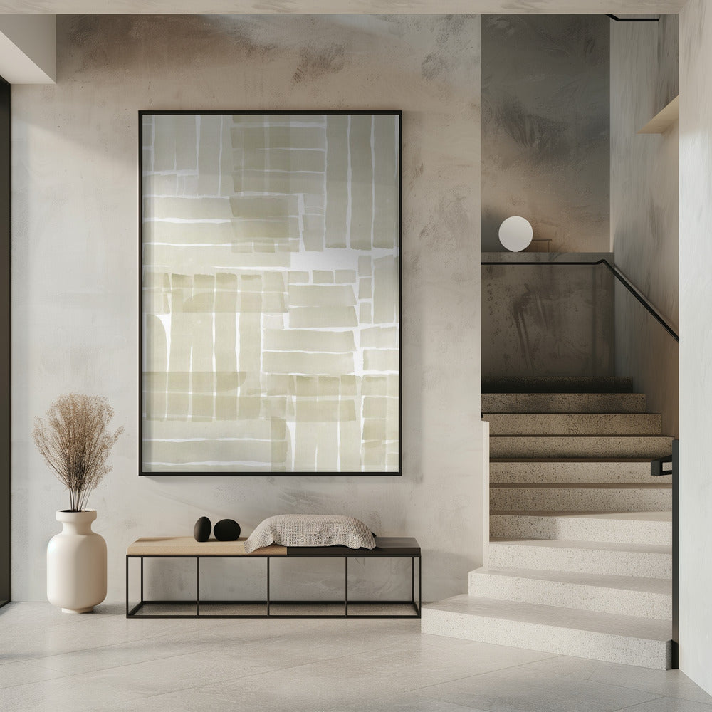 Neutraal Tangle Grid 1 | Poster