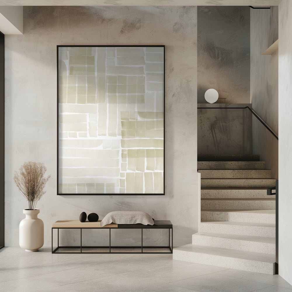 Neutrale Tangle Grid 2 | Poster