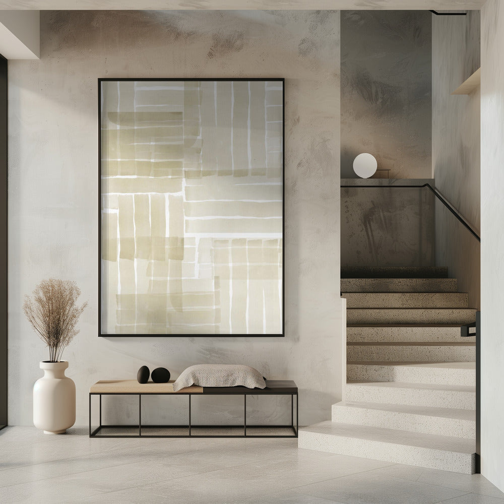 Neutraal Tangle Grid 3 | Poster
