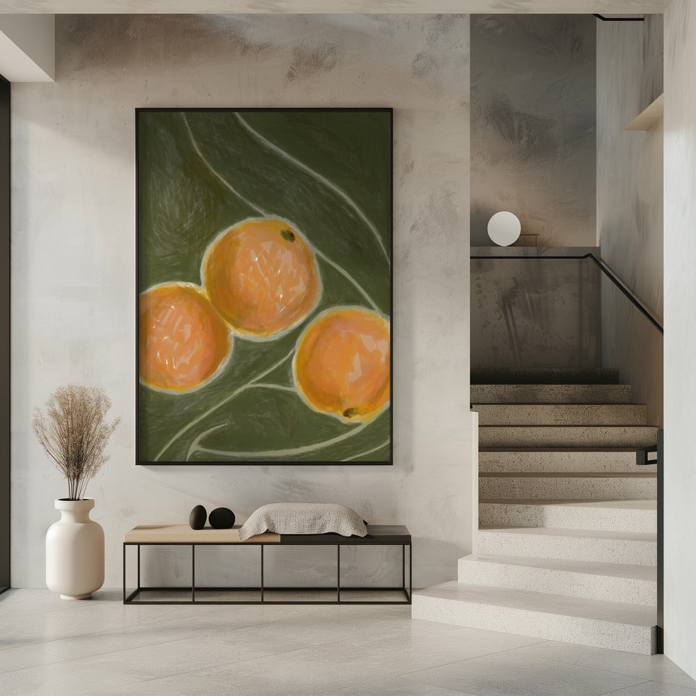 KH Studio - De kleuren oranje en groen | Poster