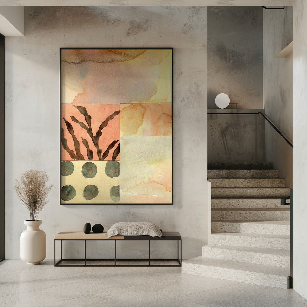 Aquarel abstracte compositie 9 | Poster