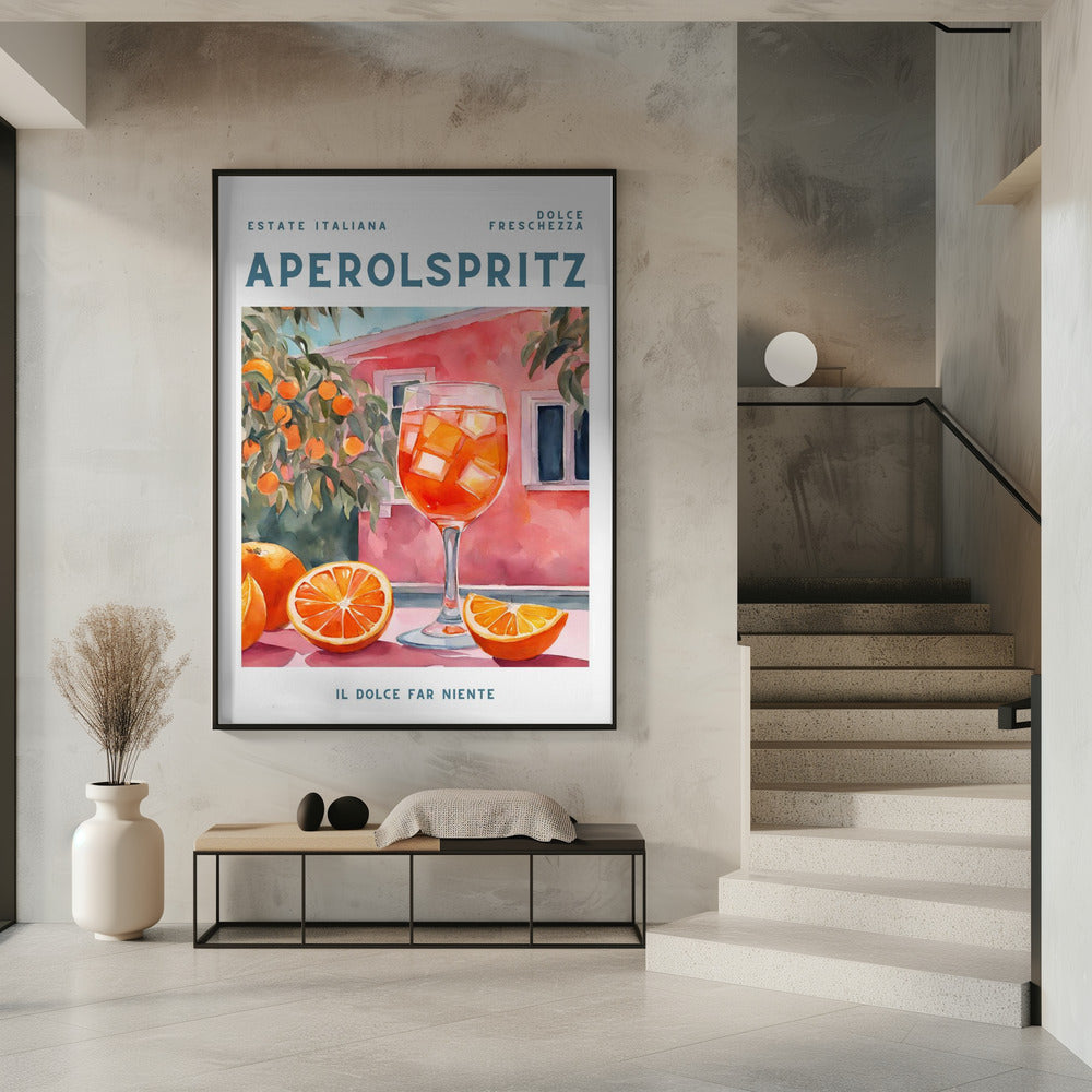Aperol Spritz, Aquarell, Fris | Poster
