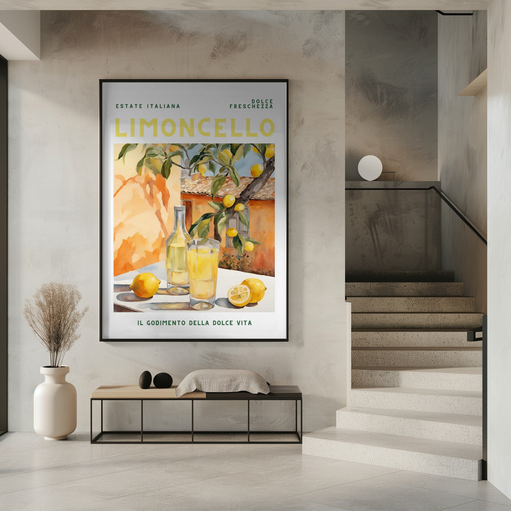 Limoncello, Aquarell, Vers | Poster
