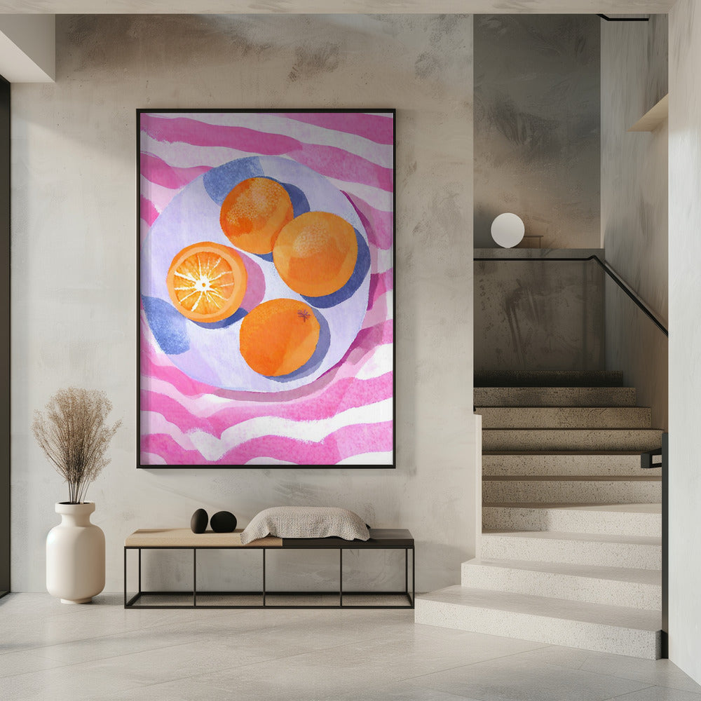 Oranje op de teller | Poster