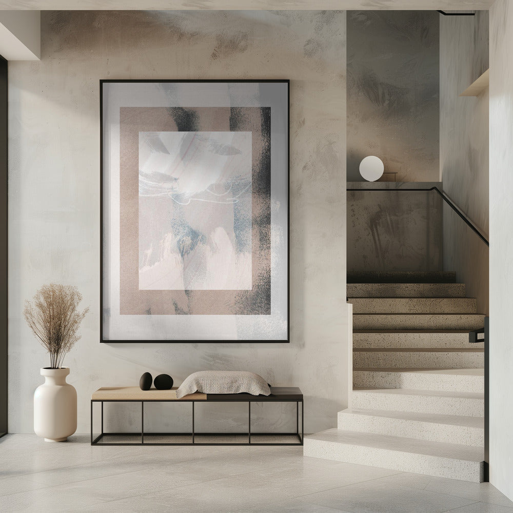 Abstracte penseelstreken 17 | Poster