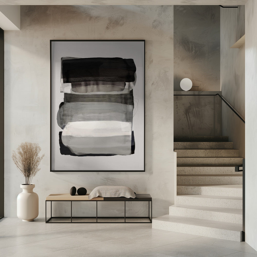 Abstracte penseelstreken 79 | Poster