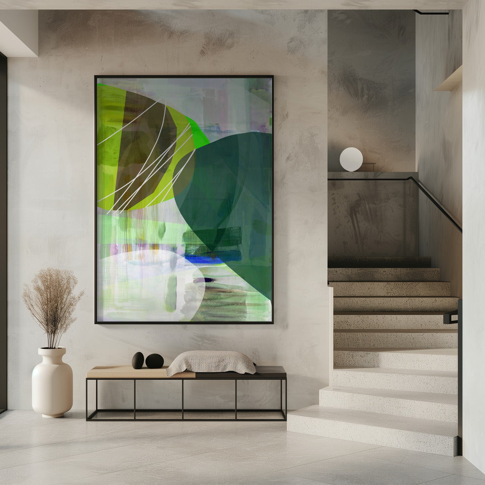 Abstracte groene vormen 2 | Poster