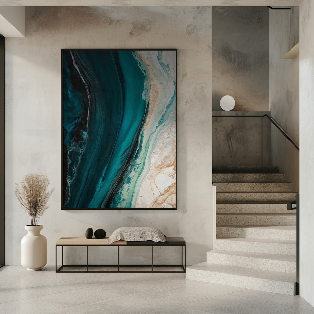 Oceanische marmerstroom | Poster