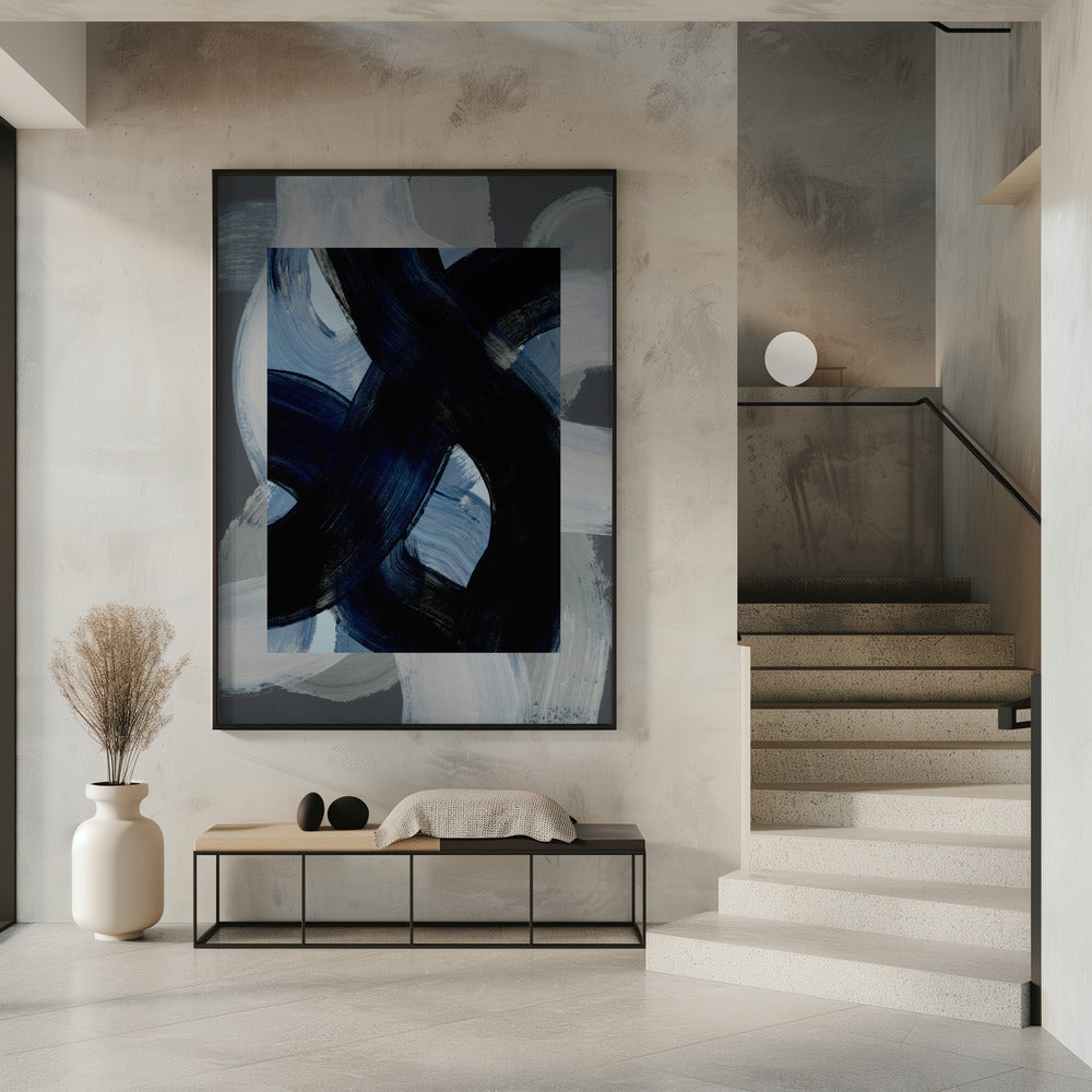 Abstracte penseelstreken 150x | Poster