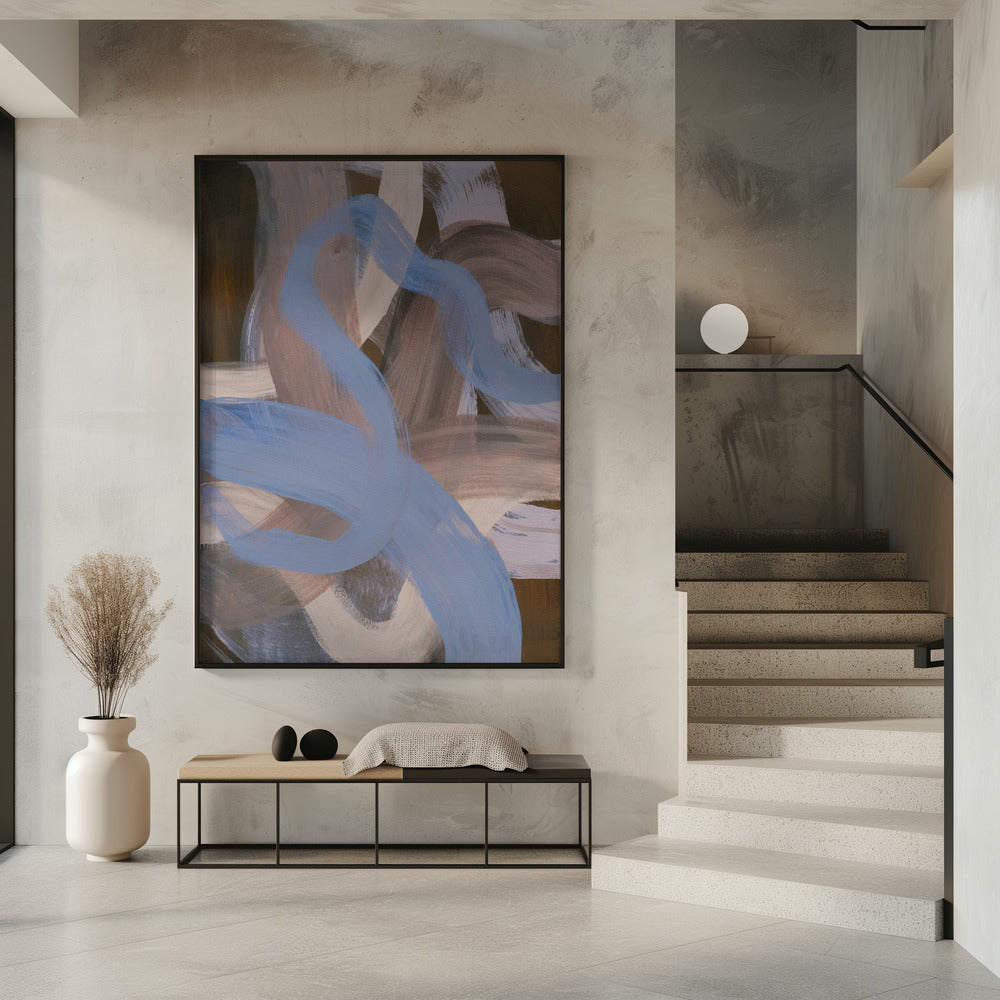 Abstracte penseelstreken 124X | Poster