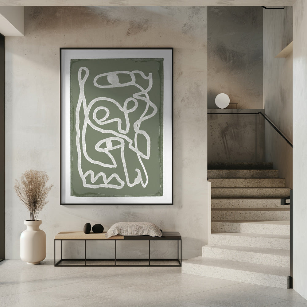 Green Abstract lines | Poster